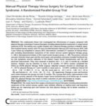 Manual therapy vs. surgery for CTS
